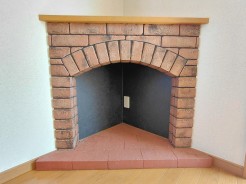 暖炉風ヒーター置場