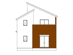 （2号棟）完成予想図
※パースは図面をもとに描き起こしている為実際とは多少異なります。