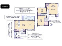 3LDK(間仕切り対応で4LDKへ変更可)