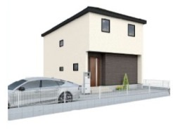 同仕様の完成物件ございます!お気軽にお問い合わせください!
1号棟完成予想図
※パースは図面をもとに描き起こしている為実際とは多少異なります。