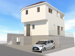 【完成予想パース(1号棟)】