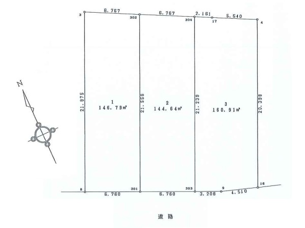 売地　袖ケ浦市長浦駅前２丁目０１期　全３区画