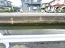 目の前を流れる白旗川