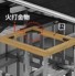 火打構面　部位：天井裏　材料：火打金物、木製火打　人が乗らない部分であるため、通常の床板を使用するのではなく、火打金物で強度を保つ。