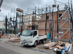 1号棟から3号棟 上棟準備中