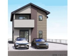 完成前でも同仕様の建物見学が可能ですので、ぜひ一度お気軽にお問い合わせください!
完成予想図
※パースは図面をもとに描き起こしている為実際とは多少異なります。